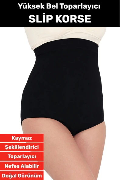 Özel Üretim İz İç Göstermez Kaymaz Sıkılaştırıcı İnceltici Yüksek Bel Slip Korse ürün görseli