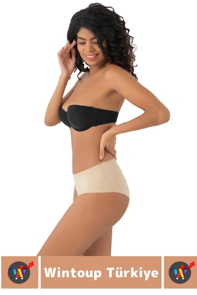 İz İç Göstermez Kaymaz Sıkılaştırıcı Toparlayıcı Vücut Şekillendirici LAZER KESİM Bato Külot Korse - 5