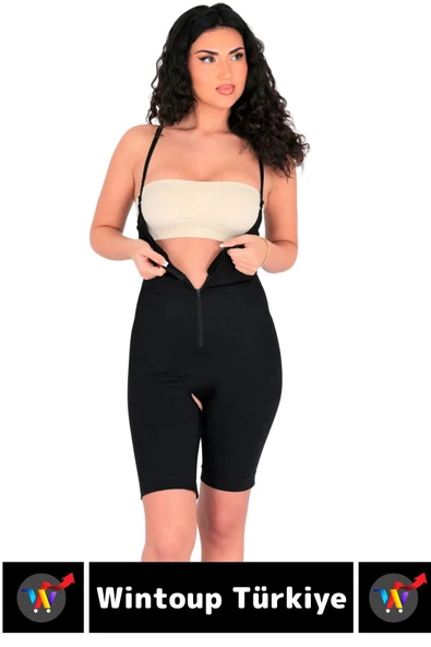 Özel Üretim Vücut Şekillendirici Beden Küçülten Toparlayıcı Fermuarlı Tam Boy Korse - Resim 7