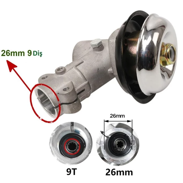 Oleo-Mac BCH 40 Sırt Motorlu Tırpan Redüktörü 26 mm 9 Diş - 5