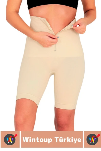 Özel Üretim Vücut Şekillendirici Beden Küçülten Sıkılaştıran Fermuarlı Klasik Toparlayıcı Korse - Resim 6