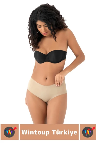 İz İç Göstermez Kaymaz Sıkılaştırıcı Toparlayıcı Vücut Şekillendirici LAZER KESİM Bato Külot Korse - 3