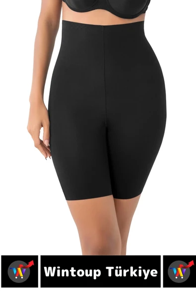 İz İç Göstermez Kaymaz Sıkılaştırıcı Vücut Şekillendirici LAZER KESİM Yüksek Bel Paçalı Korse - Resim 2