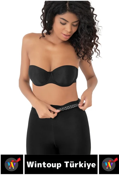 İz İç Göstermez Kaymaz Sıkılaştırıcı Vücut Şekillendirici LAZER KESİM Yüksek Bel Paçalı Korse - Resim 6