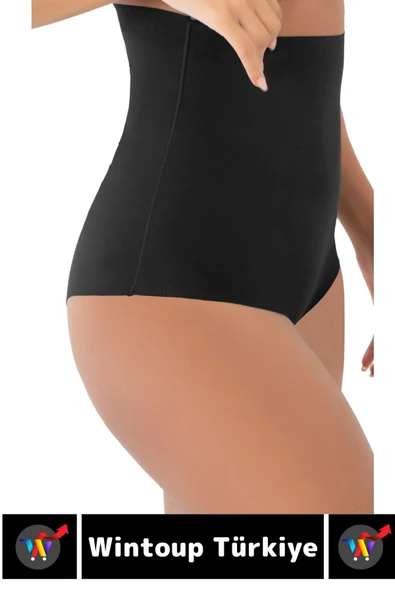 İz İç Göstermez Kaymaz Sıkılaştırıcı Vücut Şekillendirici LAZER KESİM Yüksek Bel Slip Korse - Resim 4