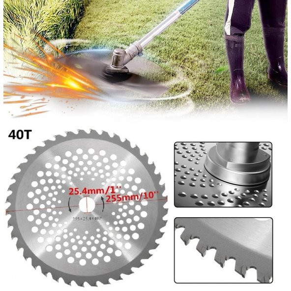 Motorlu Tırpan Universal Daire Testere 25.4X255 mm