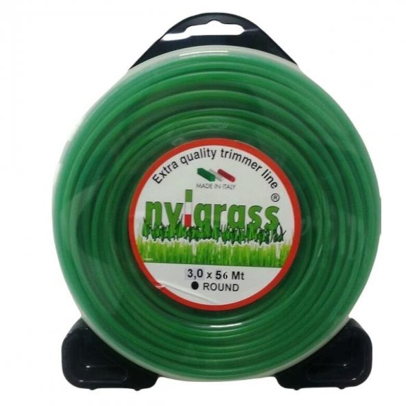 Nylgrass Yeşil Yuvarlak Tırpan Misinası 3.0 mm 56 mt