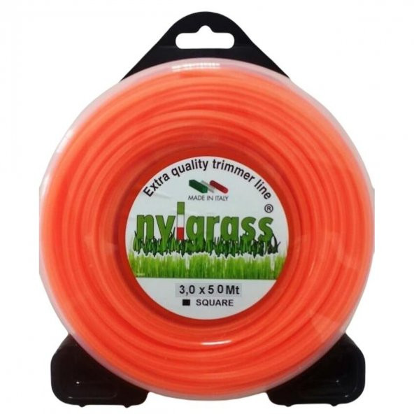 Nylgrass Tırpan Misinası Turuncu Dörtköşe 3.0 mm 50 mt