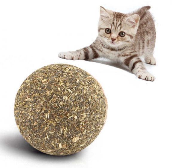 Doğal Catnipli Yenilebilir Kedi Oyun Topu 3.2 cm
