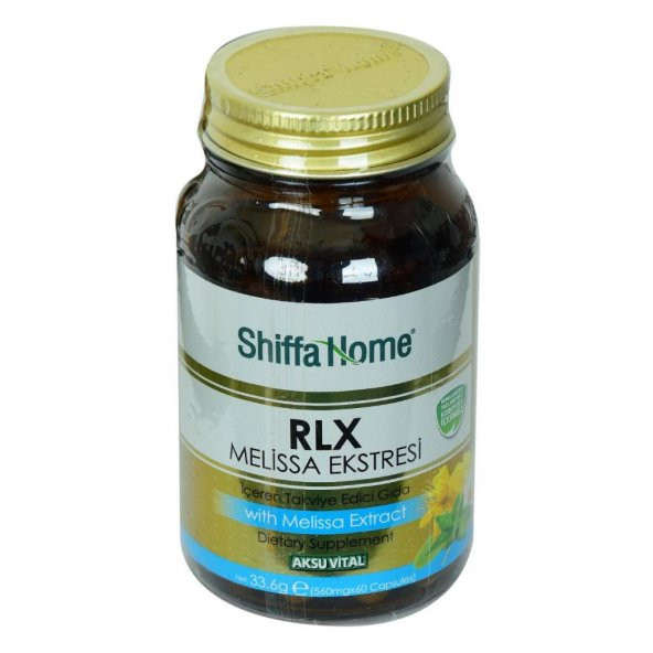 Shiffa Home RLX Melissa Ekstresi Kapsülü 560 Mg x 60Kapsül Relax