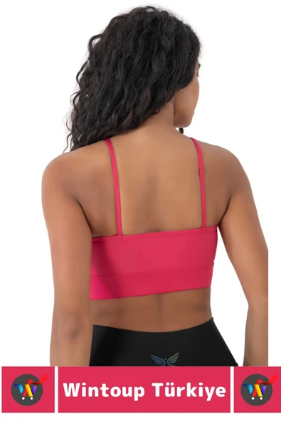 Göğüs Toparlayan Sarkma Önleyen Spor Gündelik Kullanım Şık Ön Çapraz Askı Detay Micro Crop Büstiyer - 3