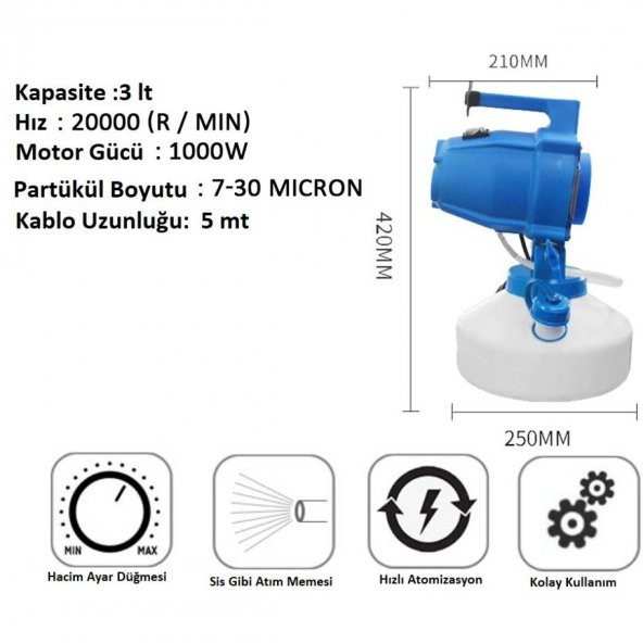 Plant Mate ULVS-8000 İlaçlama ve Dezenfektan Makinası - 4