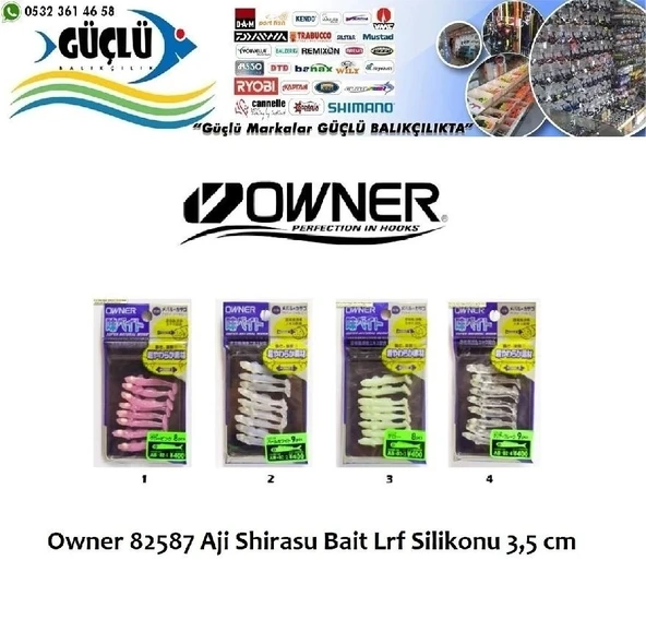Owner 82587 Aji Shirasu Bait Lrf Silikonu 3,5 Cm Renk:03 - 1