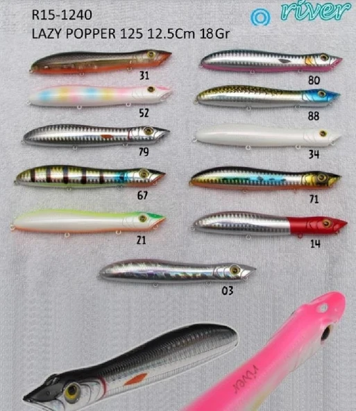 Maket Balık River Lazy Popper 12,5Cm 18Gr Renk:34 - 1