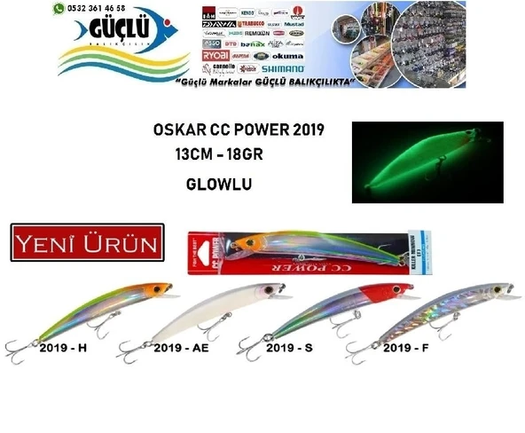 Maket Balık Oskar Cc Power Glow 2019 Seri 13 Cm 18 Gr Renk:2019Ae ürün görseli