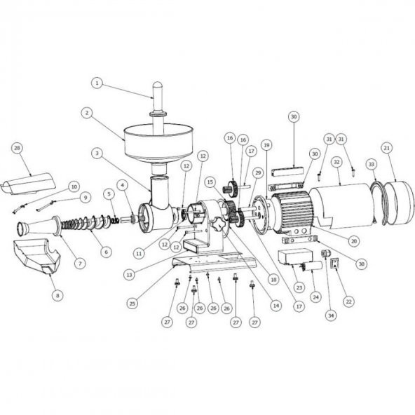 Tre Spade 16000/17000/19200 Elektrikli Salça Makinesi Süzgeci - 2