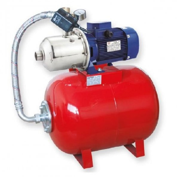 Water WS-4405 Paslanmaz 304 Tanklı Paket Hidrofor 1 Hp