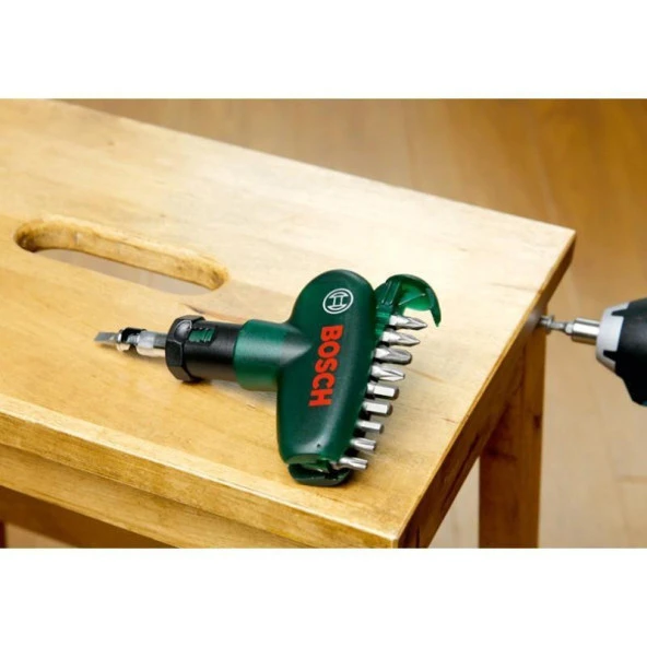 Bosch 10 Parça Cırcırlı Cep Tornavidası - 4