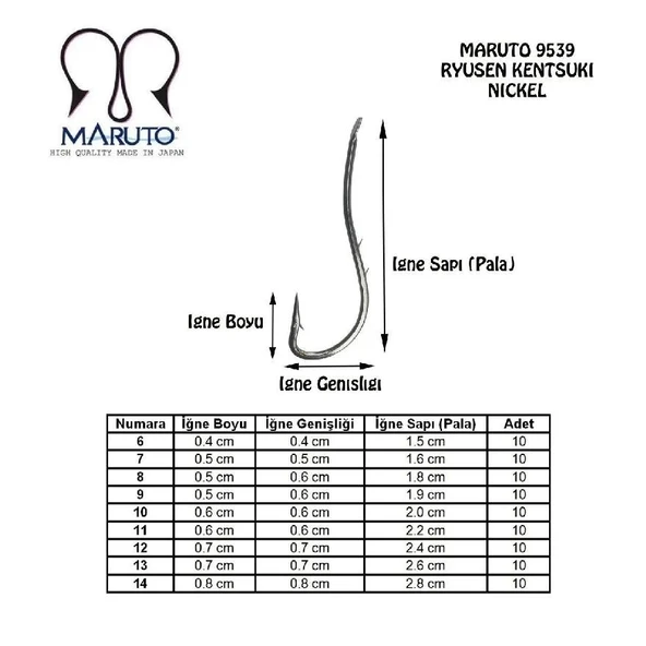 Maruto 9539 Ryusen Kentsuki Nikel İğne No:13 - 3