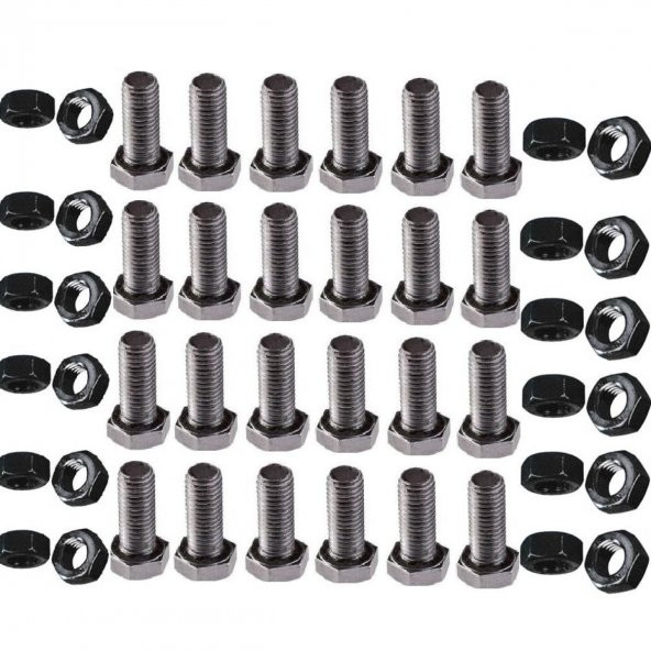 Çapa Makinaları Bıçak Civata Takımı 10 mm 3 cm (24 Adet)