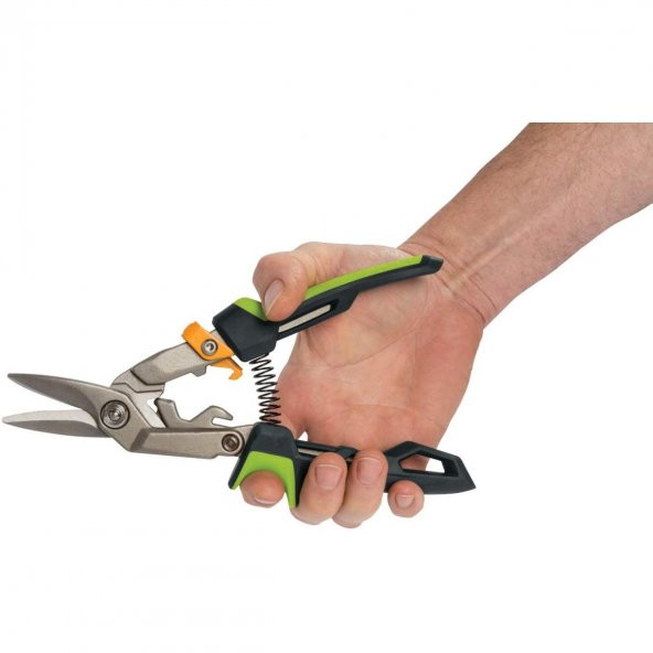 Fiskars 1027208 PowerGear Metal Levha Makası - Sağ Kesim - 4