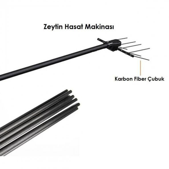 Zeytin Hasat Makinası Karbon Fiber Düz Çubuk - 5 mm 5 Adet - 2