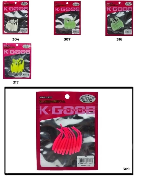 Mutant 3514 Style Pigme 5Cm Lrf Silikon Yem 10’Lu Pk Renk:309 ürün görseli