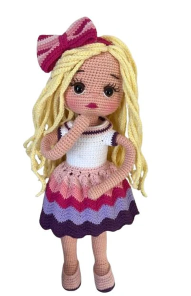 Festival Barby Bebek Amigurumi Organik Oyuncak ürün görseli 1