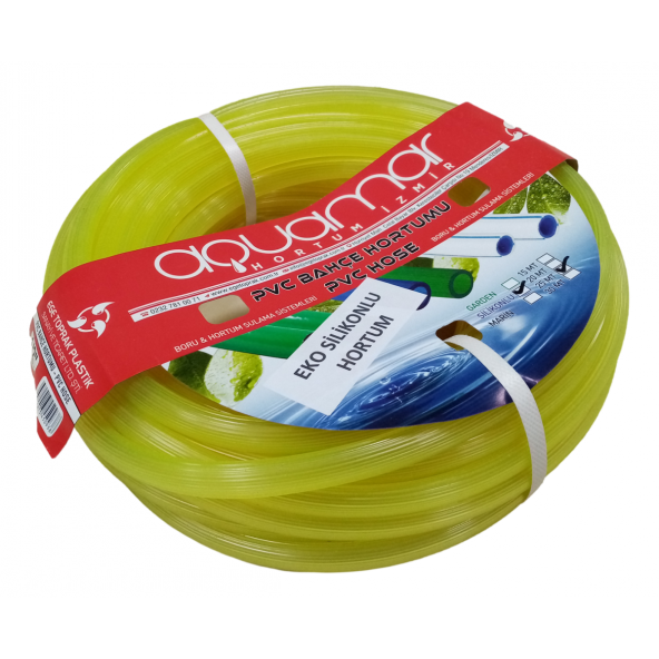 Aquamar Silikonlu Şeffaf Hortum 1/2 15 mt Sarı - Resim 4