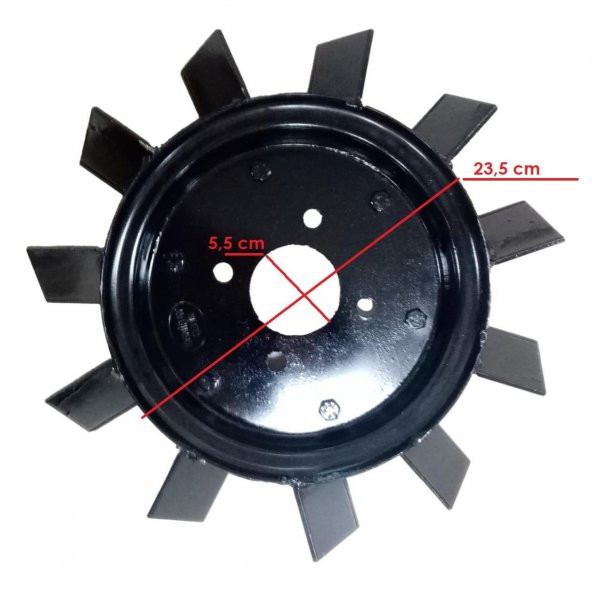 Çapa Makineleri Demir Teker 24 x 8,5 cm Set 2 Adet - Resim 2