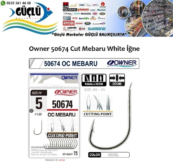 Owner 50674 Cut Mebaru White Olta İğnesi No:4