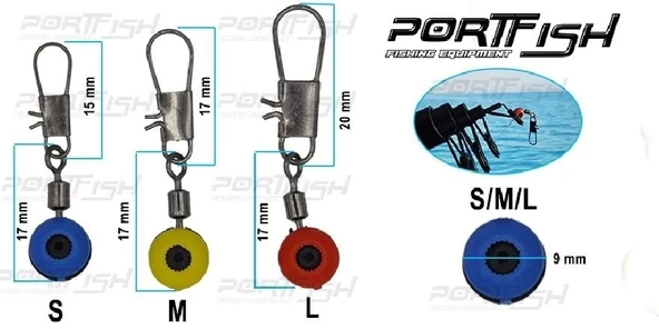 Portfish Bl-6015 Stoperli Fırdöndülü Klips M Beden - 2