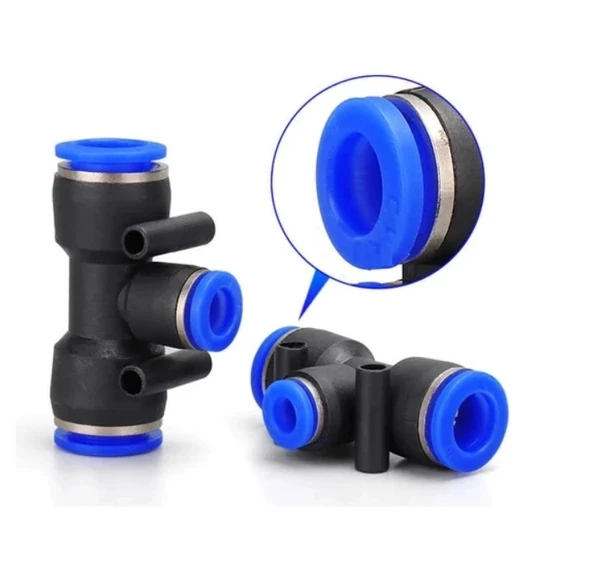 Pnömatik Redüksiyon Te Bağlantı 4x8x4 - Resim 5