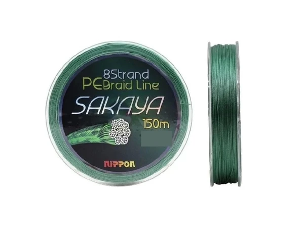 Nippon Sakaya 150 Mt İp Misina 8X D.Green Yeşil 0,10 Mm - Resim 2