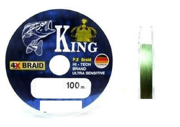 King Braid Ultra Sensitive Alman İp Misina 4X Pe Örgü 0,13Mm - Resim 2