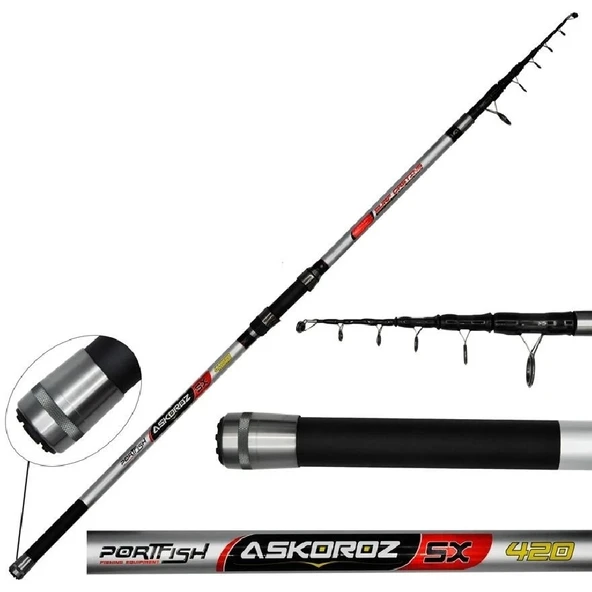 Portfish Askoroz Sx Surf Carbon Kamışı Up - 250 Gr 420 Cm - Resim 2