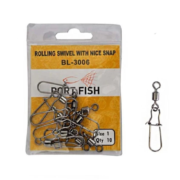 Portfish Bl-3006 Yuvarlak Kancalı Fırdöndü No:2 - Resim 2