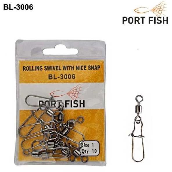 Portfish Bl-3006 Yuvarlak Kancalı Fırdöndü No:4 - 3