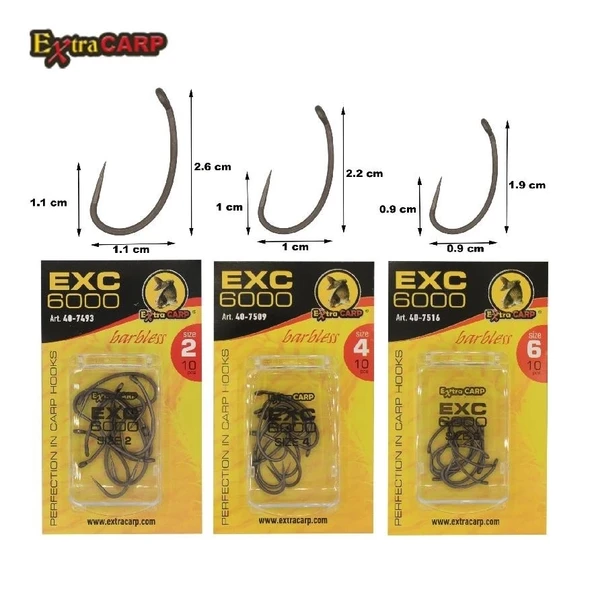 Sazan İğnesi Extracarp Hooks Exc 6000 4 No 10’Lu Paket - Resim 3
