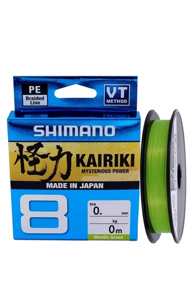 Shimano Kairiki 8 Mantis Green (Yeşil) 0,19Mm 300Mt 8Kat İp Misina