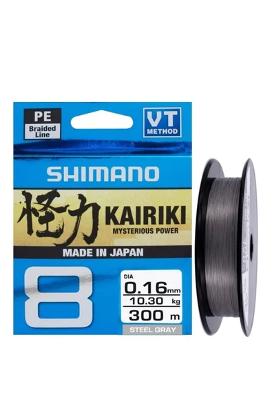 Shimano Kairiki 8 Kat İp Misina Stell Gray (Gri) 300 Metre 0,19Mm - Resim 2