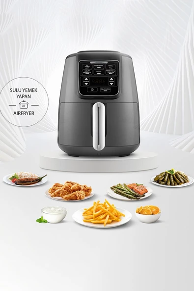 Karaca Air Pro Cook XL 2 in 1 Konuşan Airfryer Space Gray - 2