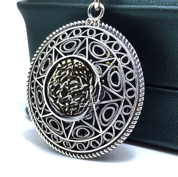 ASLAN BAŞLI TELKARİ GÜMÜŞ ANAHTARLIK - 7