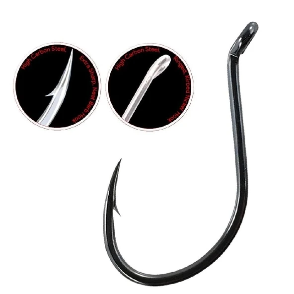 Shogun 9950 Octopus Beak Black Büyük Beden Olta İğnesi No:9/0 - Resim 3