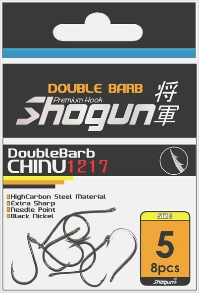 Shogun 1217 Chinu Delikli Çift Tırnaklı Olta İğnesi No:2 - Resim 2
