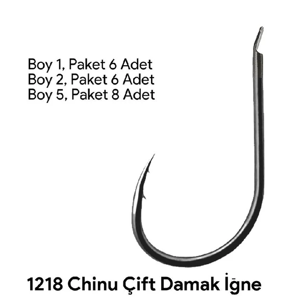 Shogun 1218 Chinu Çift Tırnaklı Olta İğnesi No:1 - 3