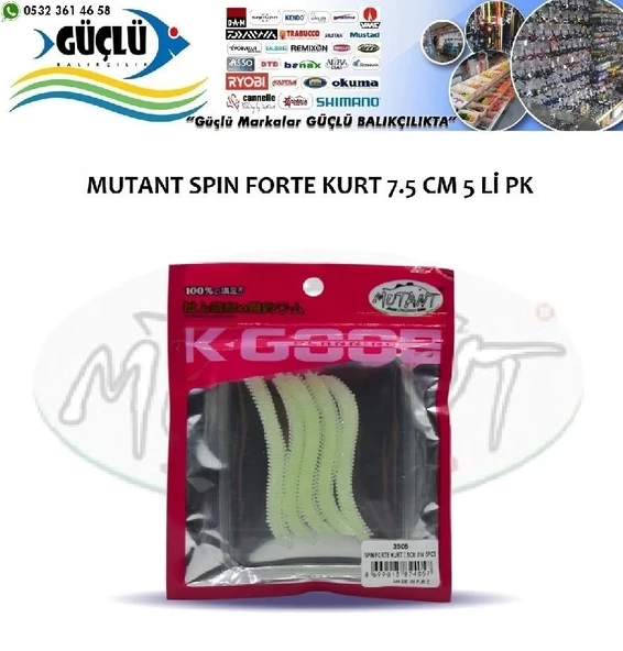 Silikon Kurt Mutant Spın Forte Kurt 7.5Cm 5 Li Renk:01 - Resim 2