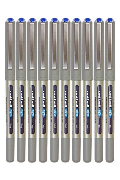 Mavi Pilot Kalem 10 Adet Uniball Eye Fine 0.7 mm Roller Pilot Kalem Ub-157 Roller Uçlu Likit Mürekkepli Pilot Kalem ürün görseli