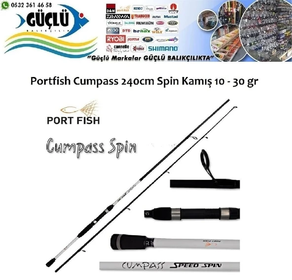 Spin Kamış Portfish Cumpass 240Cm 10 - 30 Gr Aksiyonlu - 2
