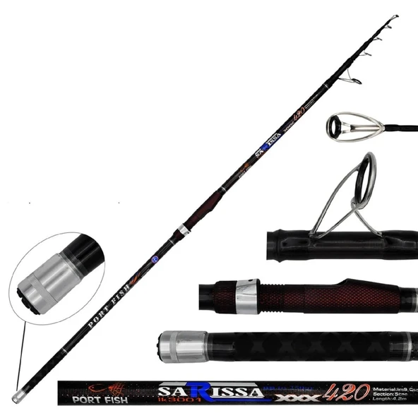 Surf Kamışı Portfish Sarissa Surf Carbon Fuji Halka 420 Cm - Resim 2